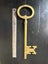 $1 reserve. Huge 14 inch vintage brass skeleton key. / castle key. Carousel 3