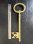 $1 reserve. Huge 14 inch vintage brass skeleton key. / castle key. Carousel 2