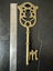 $1 reserve. Very large set of 4 vintage brass skeleton keys./ castle keys. Carousel 5