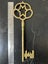 $1 reserve. Very large set of 4 vintage brass skeleton keys./ castle keys. Carousel 7
