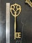 $1 reserve. Very large set of 4 vintage brass skeleton keys./ castle keys. Carousel 4