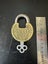 $1 reserve. Beautiful condition vintage "SAFETY FIRST" brass padlock with key. Carousel 3