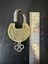 $1 reserve. Beautiful condition vintage "SAFETY FIRST" brass padlock with key. Carousel 4