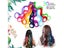 Synthetic Rainbow Wavy Hair Extensions Long Hair Extensions One Single Clip In Carousel 5