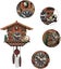 Cuckoo Clock Traditional Black Forest Clock Antique Carousel 1