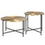 Table Set 2 Pieces Brass-covered Mdf Xalxnp Carousel 1