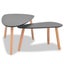 Coffee Table Set 2 Pieces Solid Pinewood Black Xaaitx Carousel 3