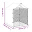 Outdoor Dog Kennel with Roof Silver 2x2x2.5 m Galvanised Steel Optlil Carousel 2