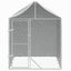 Outdoor Dog Kennel with Roof Silver 2x2x2.5 m Galvanised Steel Optlil Carousel 3