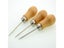 3Pcs Wooden Handle DIY Leather Tent Sewing Awl Pin Punch Hole Repair Tool Hand Carousel 3
