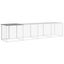 Chicken Cage with Roof Light Grey 403x98x90 Cm Galvanised Steel Tonkbap Carousel 5