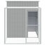 Chicken Cage with Run Light Grey 165x251x181 cm Galvanised Steel OIXTLN Carousel 3