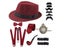 Halloween Gentleman Gangster Costume Men Roaring 20s Accessories For Men Carousel 1