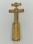 Antique Wooden Corkscrew – Rustic Farmhouse Wine Opener Metal Worm Carousel 1