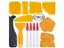 17 Pieces Caulking Tool Kit Silicone Sealant Finishing Tool Grout Scraper Caulk Carousel 2