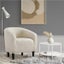 Boucle Club Chair Accent Barrel Chair Upholstered Arm Chair Carousel 1