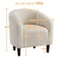 Boucle Club Chair Accent Barrel Chair Upholstered Arm Chair Carousel 2