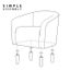 Boucle Club Chair Accent Barrel Chair Upholstered Arm Chair Carousel 9
