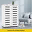 Shoe Cabinet Wooden Shoes Storage Rack Carousel 4