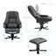 Massage Recliner Chair PU Leather Full Body 8-Point Heated Office Chair Black Carousel 5