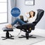 Massage Recliner Chair PU Leather Full Body 8-Point Heated Office Chair Black Carousel 8