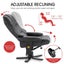 Massage Recliner Chair PU Leather Full Body 8-Point Heated Office Chair Black Carousel 9