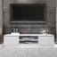 TV Stand Wooden Cabinet 2 Doors Storage White Carousel 2