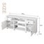 Farmhouse TV Stand Unit White Modern Rustic Kitchen Buffet Table with Barn Doors Carousel 4