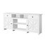 Farmhouse TV Stand Unit White Modern Rustic Kitchen Buffet Table with Barn Doors Carousel 5