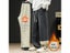 Winter Men Outdoor Wide Leg Velvet Lining Sweatpants Neutral Solid Color Baggy Carousel 3