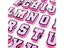 1pcs Pink Letters Shoe Charms For Sandals Jeans Pins Badge Unisex Party Favors Carousel 7