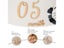 20pcs/set Natural Wooden Baby Milestone Card Numbers Reversible Photo Props Carousel 6