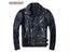 Natural Sheepskin Tanned Leather Jacket Black Soft Men's Motocycle Jackets Carousel 5