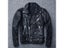 Natural Sheepskin Tanned Leather Jacket Black Soft Men's Motocycle Jackets Carousel 6