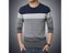 Casual Men's Sweater O-Neck Striped Slim Fit Knittwear Autumn Mens Sweaters Carousel 1