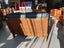 1285 RETRO LEATHER OAK FRAME 2 SEATER COUCH Carousel 5