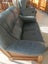 1285 RETRO LEATHER OAK FRAME 2 SEATER COUCH Carousel 6