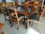 1287 LOVELY VINTAGE OAK STRETCHER BASE DINING SUITE Carousel 3