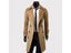 Simple Trench Coat Double-breasted Male Men Coat Coldproof Pure Color Jacket Carousel 5