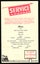 1960's N.Z.R. ADVERTISING LEAFLET FOR CHRISTCHURCH RAILWAY STATION DINING ROOMS. Carousel 1