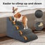 Pawz 5 Steps Pet Stairs Dog Ramp High Density Foam Non-Slip Ladder for Bed Sofa Carousel 2