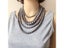 New Statement Chunky Five Layers Acrylic Marble Beads Collar Necklace 3 Colors Carousel 1