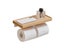 Wooden Tissue Rack Dual Space-saving Durable Hotel Toilet Roll Paper Tissue Carousel 6