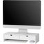 White Monitor Stand Desk Organizer With 2 Drawers Carousel 1
