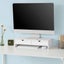 White Monitor Stand Desk Organizer With 2 Drawers Carousel 2