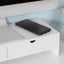 White Monitor Stand Desk Organizer With 2 Drawers Carousel 6