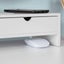 White Monitor Stand Desk Organizer With 2 Drawers Carousel 7