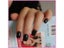 DIY Nail Salon Goods 24 Pcs Black Short False Nails Full Tips Carousel 1