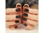 DIY Nail Salon Goods 24 Pcs Black Short False Nails Full Tips Carousel 6