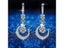 Female Fashion Star Moon Earrings 925 Sterling Silver White Sapphire Pink Blue Carousel 3
